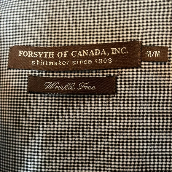 Forsyth of Canada Men’s Button Down Wrinkle Free Shirt Size Medium - Picture 5 of 8